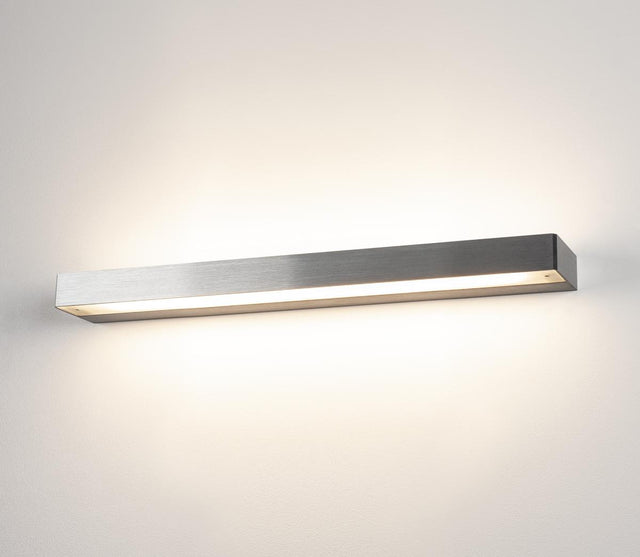 SEDO LED 14 Wandleuchte, eckig alu-brushed, Glas satiniert