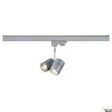 BIMA II Leuchtenkopf, GU10 max2x50W, +3P.Adapter, silbergrau