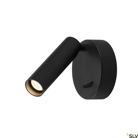 KARPO Single Spot,rund,schwarz,7,5W LED,3000K,mit Schalter