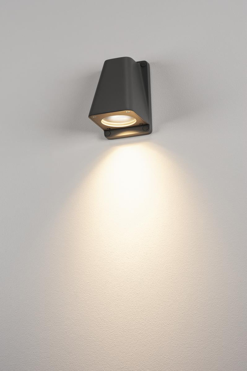 WALLYX GU10 Wandleuchte, max. 50W, IP44, anthrazit