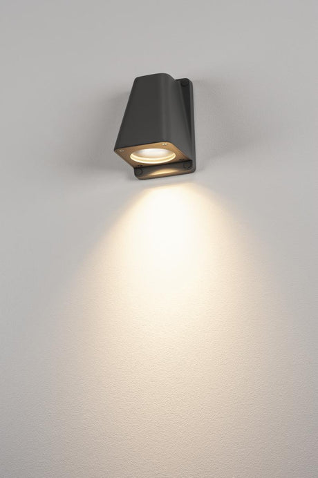 WALLYX GU10 Wandleuchte, max. 50W, IP44, anthrazit