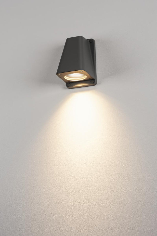 WALLYX GU10 Wandleuchte, max. 50W, IP44, anthrazit