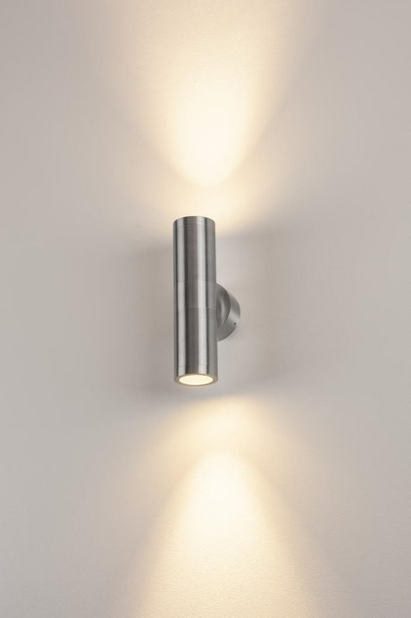 ASTINA OUT ESL Wandleuchte, GU10, max. 2x11W, IP44, Alu geb.