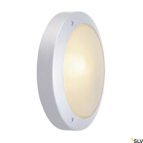 BULAN Deckenl., E14, max. 60W, rund, silbergrau, sat. Glas