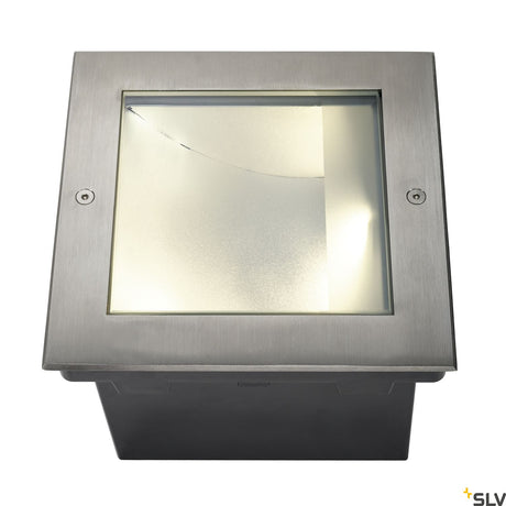 DASAR 255 LED Bodeneinbaul., 28W, 3000K, asymm, Edelstahl