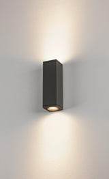 THEO UP/DOWN OUT Wandl., GU10, max. 2x35W, eckig, anthrazit