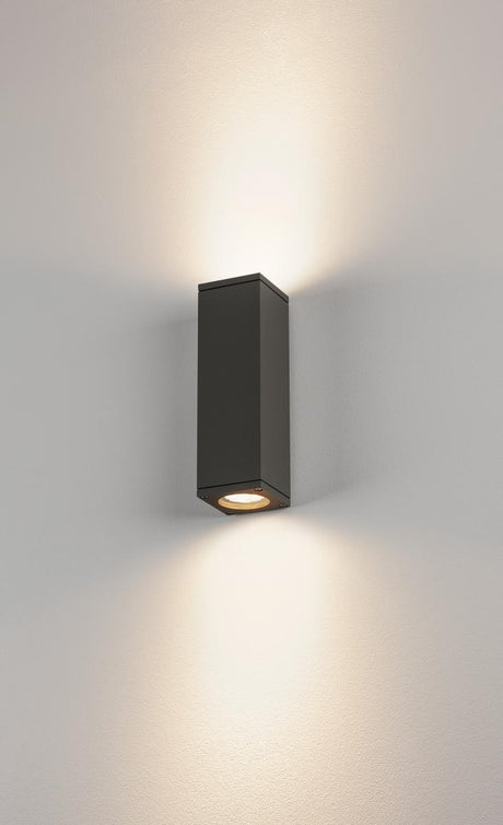 THEO UP/DOWN OUT Wandl., GU10, max. 2x35W, eckig, anthrazit