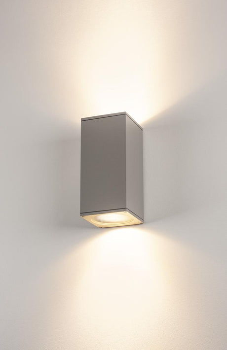 BIG THEO UP/DOWN OUT ES111, max. 2x75W, eckig, silbergrau
