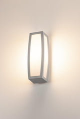 MERIDIAN BOX Außenleuchte, E27, max. 20W, silbergrau