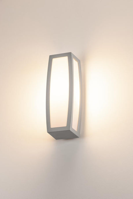MERIDIAN BOX Außenleuchte, E27, max. 20W, silbergrau