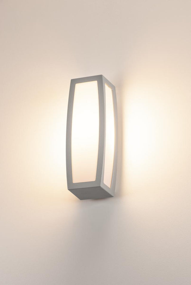 MERIDIAN BOX Außenleuchte, E27, max. 20W, silbergrau