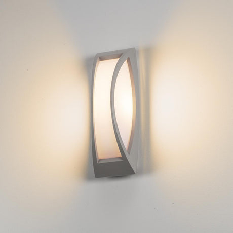 MERIDIAN 2 Wandleuchte, E27, max. 25W, IP54, silbergrau