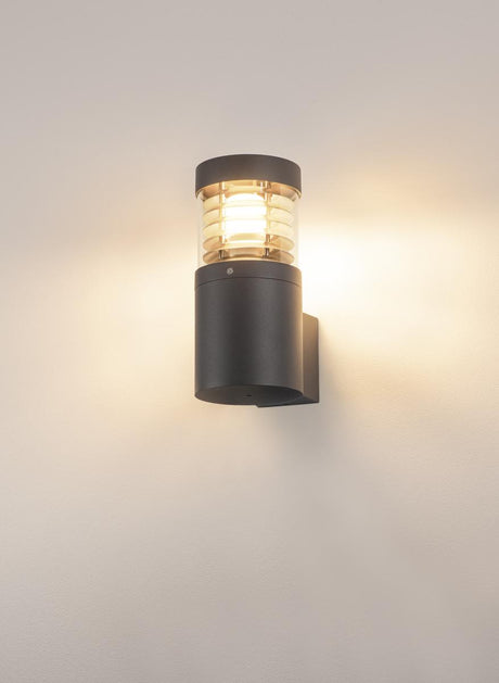 F-POL WALL Wandleuchte, E27, max. 20W, rund, anthrazit