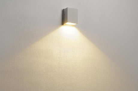 QUAD 1 XL LED Wandleuchte, 3,2W, 3000K, eckig, weiß