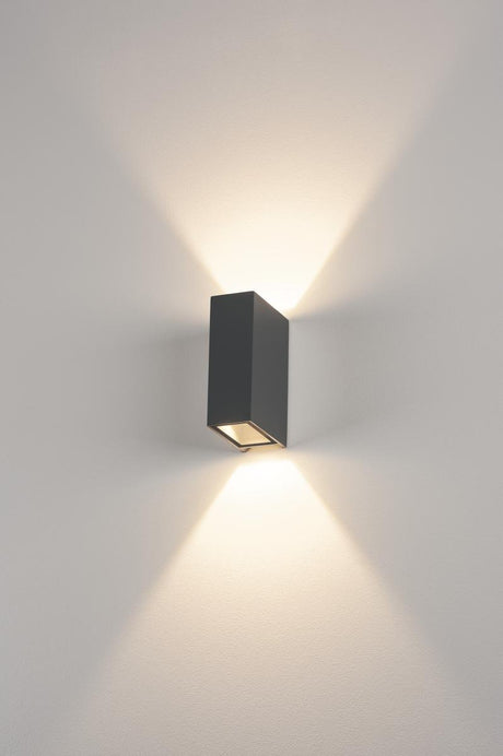 QUAD 2 XL LED Wandleuchte, 2x3,2W, 3000K, anthrazit