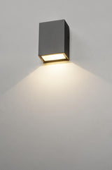 QUAD 1 Wandleuchte, 1x3W, 3000K, IP44, eckig, anthrazit