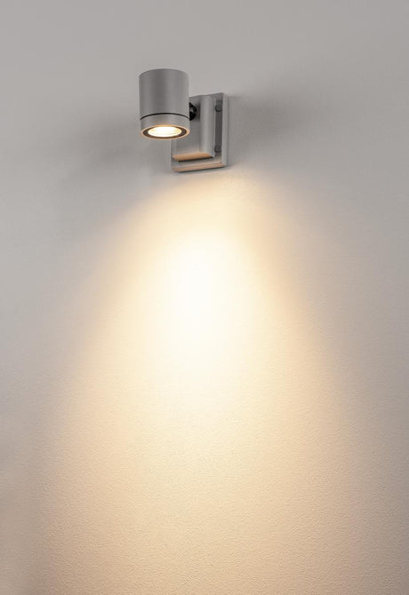 NEW MYRA WALL, GU10, max. 50W, IP55, alu, silbergrau