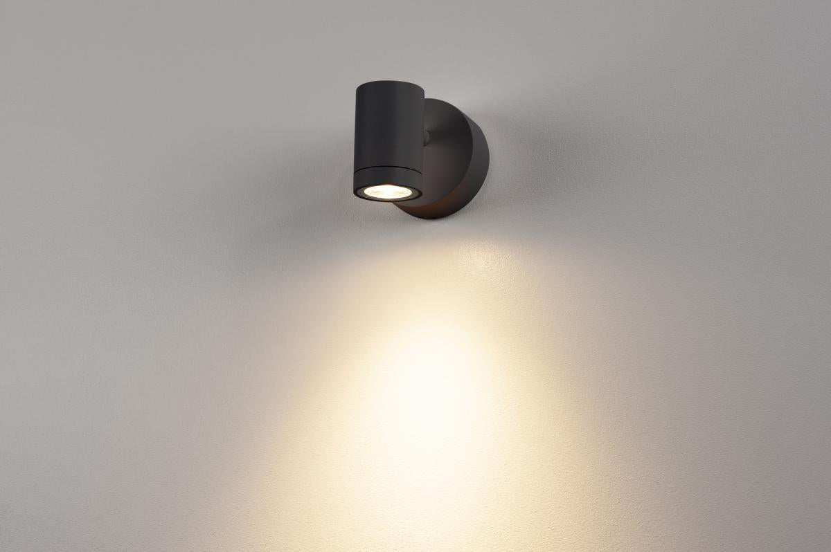 HELIA WALL LED 8W, 3000K, IP55, sandig anthrazit, downlight