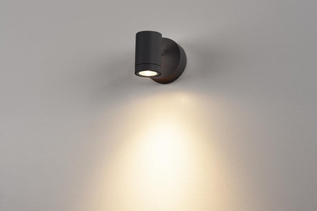 HELIA WALL LED 8W, 3000K, IP55, sandig anthrazit, downlight