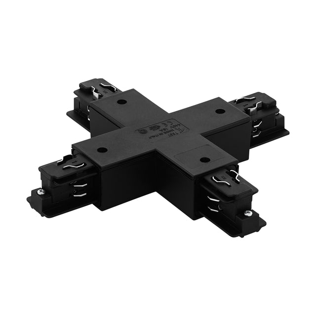 3-Phasen X-Verbinder schwarz Aufbau, Kunststoff