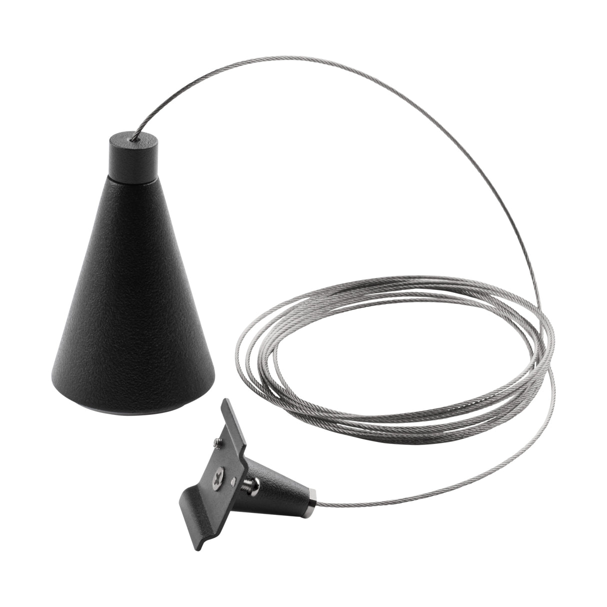 Seilabhängung für 3-Phasen Stromschiene, schwarz