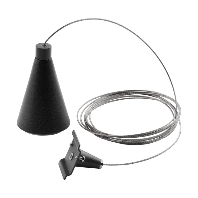 Seilabhängung für 3-Phasen Stromschiene, schwarz
