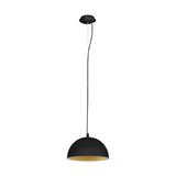Panderas Pendelleuchte Ø300 60W schwarz/gold IP20