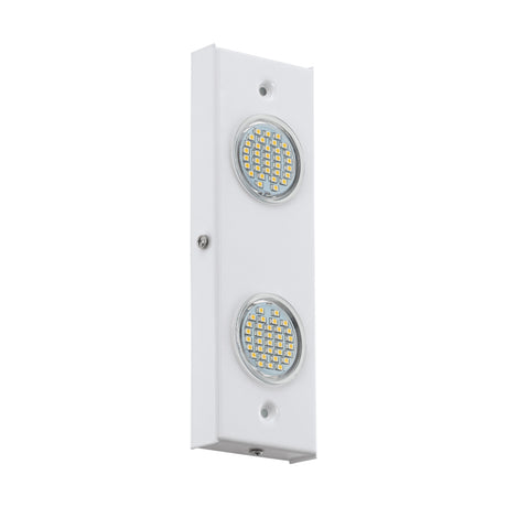 Wandleuchte 'Pasteri Pro' 2 x 2,5W weiß glänzend IP20