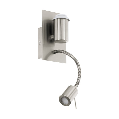 Wandleuchte 'Pasteri Pro' 1x40, 1X3,5W 3000K nickelmatt IP20