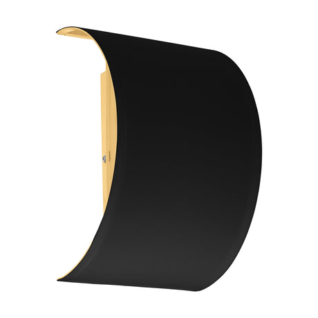 Schirm halbrund zu Wandleuchte "Pasteri Pro" schwarz gold