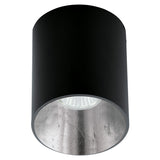 Deckenleuchte "Polasso" rund 35W schwarz / silber IP20