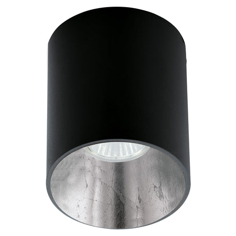 Deckenleuchte "Polasso" rund 35W schwarz / silber IP20