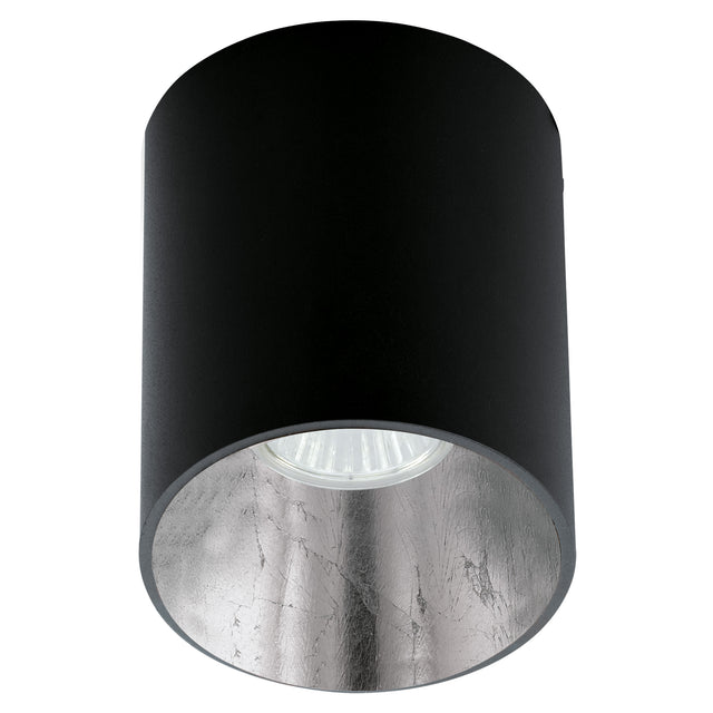 Deckenleuchte "Polasso" rund 35W schwarz / silber IP20