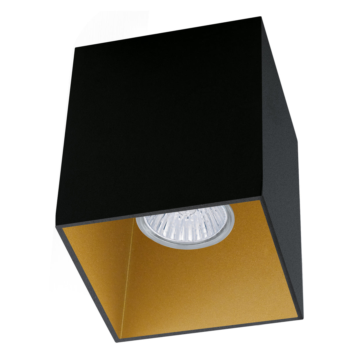 Deckenleuchte "Polasso" eckig 35W schwarz / gold IP20