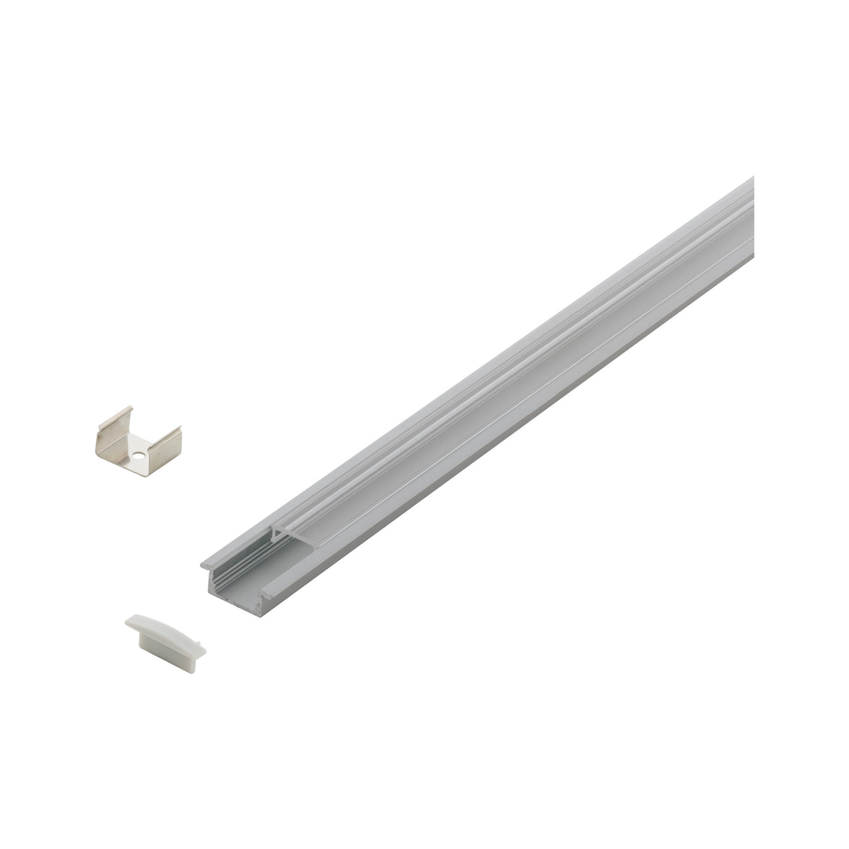 LED-Stripe Profil Einbau mit klarer Abdeckung