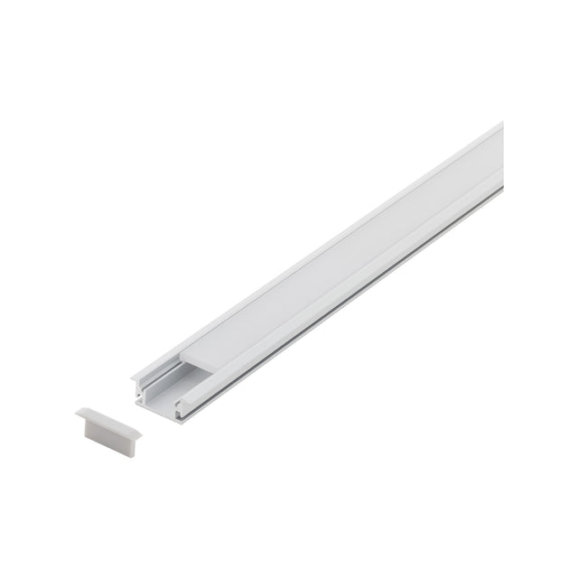 LED-Stripe Bodeneinbauprofil mit opaler Abdeckung