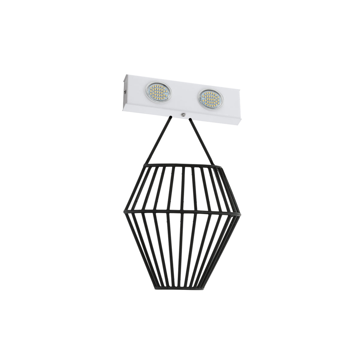 Wandaufbauleuchte 'Valseno Pro' 2 x 2,5W 3000K schwarz IP20