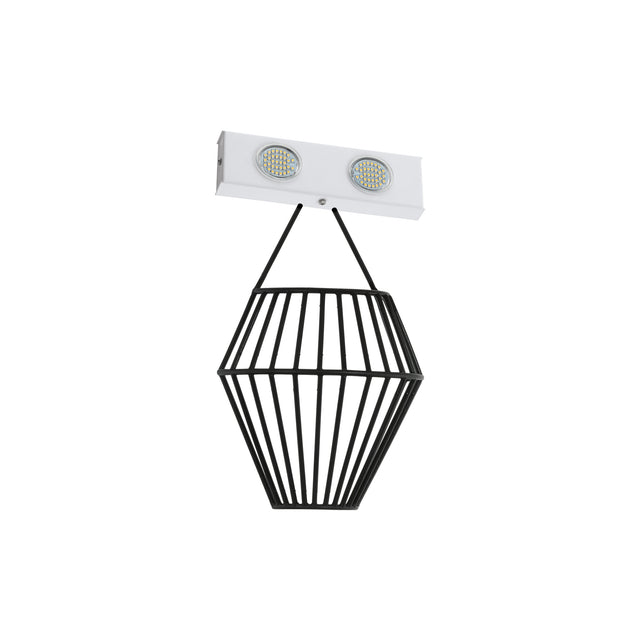 Wandaufbauleuchte 'Valseno Pro' 2 x 2,5W 3000K schwarz IP20