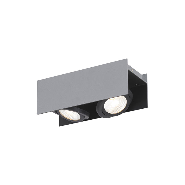 Vidago Pro / 2flg., DALI dimmbar 2x9W 4000K silber IP20