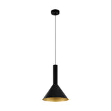Canalello 40W außen schwarz, innen gold IP20