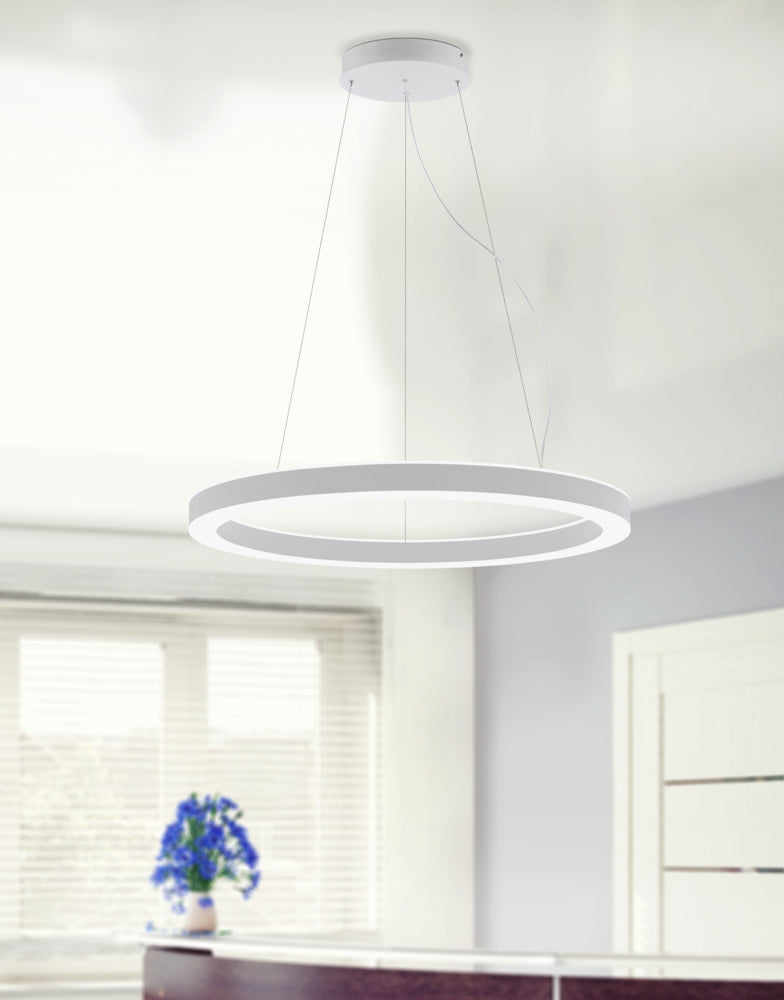 Pastrengo PL Ø 900 58W 3660lm 830 IP20 silber L-3000mm