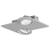 LED Anbauleuchte 'Brea Pro' 2flg. 2x 9W 3000K silber IP20
