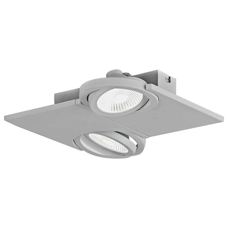 LED Anbauleuchte 'Brea Pro' 2flg. 2x 9W 4000K silber IP20