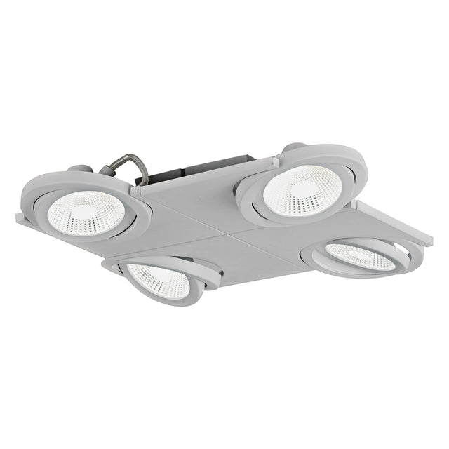LED Anbauleuchte 'Brea Pro' 4flg. 4x 9W 4000K silber IP20