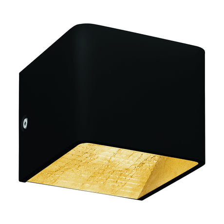 Wandleuchte "Sania 3" 5W 3000K schwarz /blattvergoldet IP20