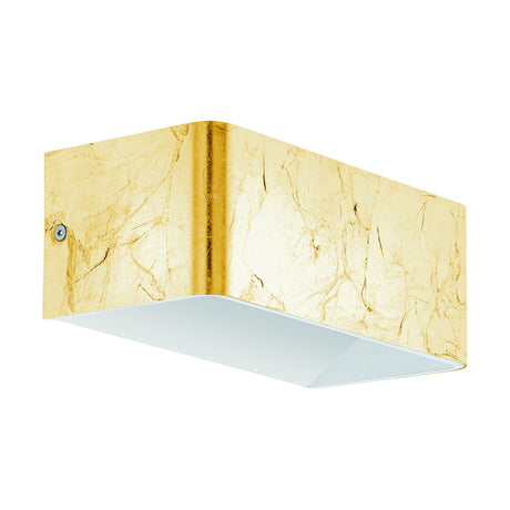 Wandleuchte "Sania 3" 10W 3000K blattvergoldet / weiss IP20