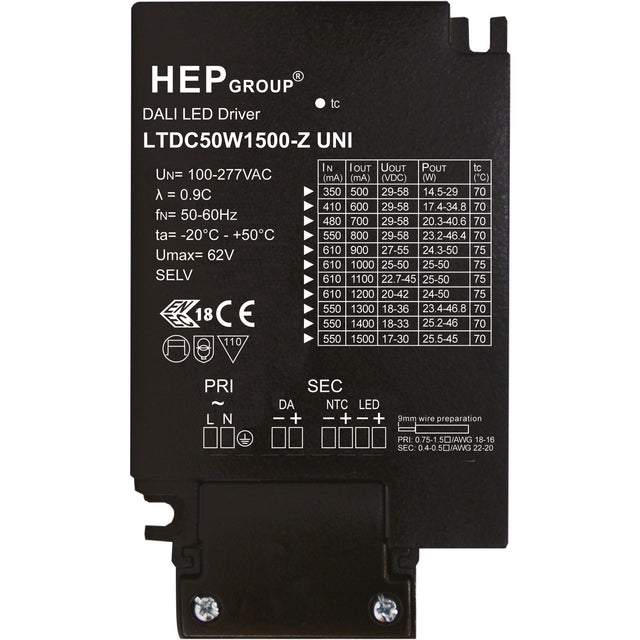 LED TREIBER DALI 800mA 50W