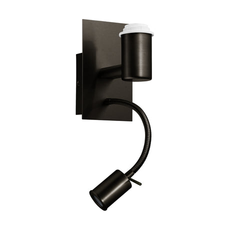PASTERI PRO FLEX Wandleuchte 1xE27 40W+LED 3,5W, schwarz