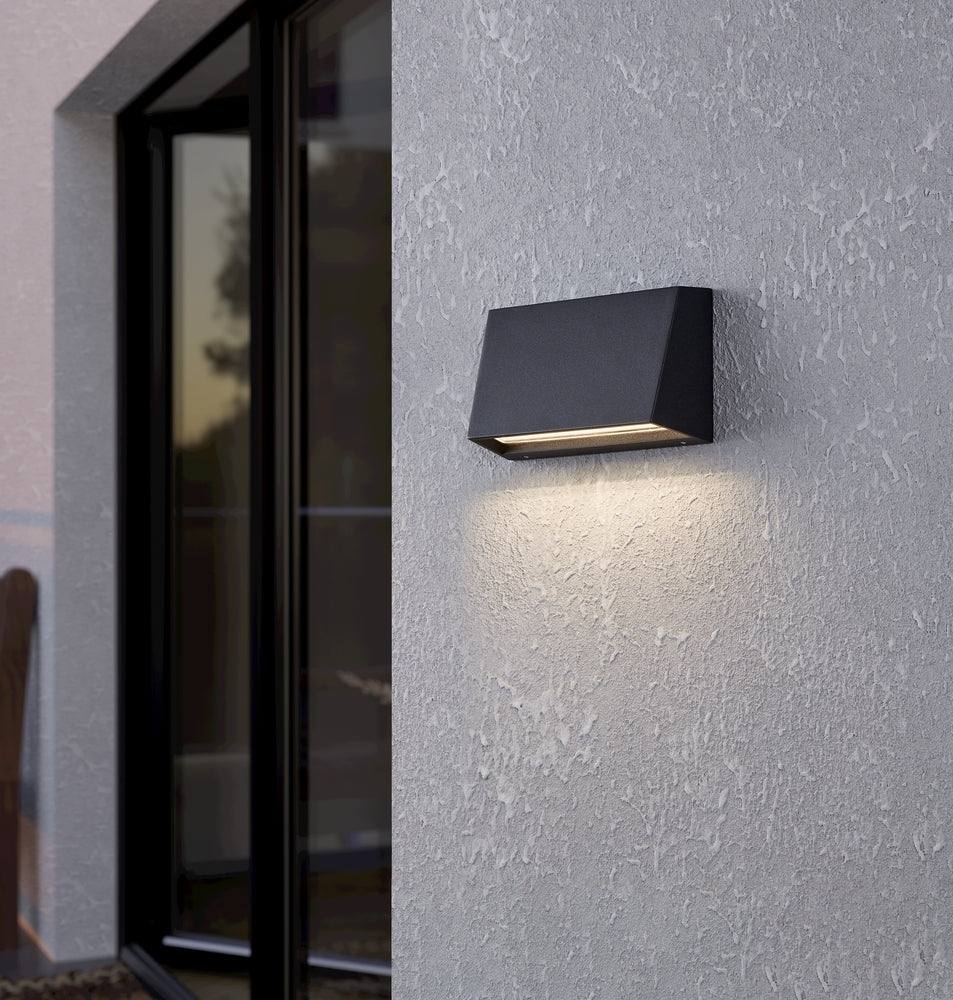 GUASIMAL CCT Wandleuchte 12W 831lm 3/4/5/6K IP65, schwarz