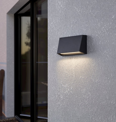 GUASIMAL CCT Wandleuchte 12W 831lm 3/4/5/6K IP65, schwarz